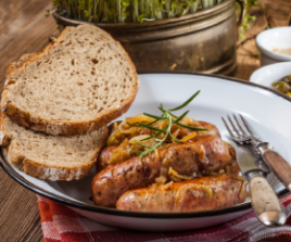  St. Galler Bratwurst mit Zwiebelsauce